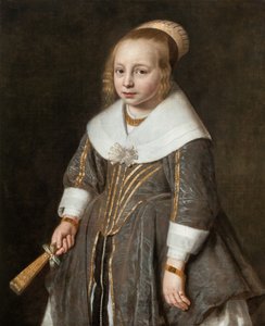 扇子を持つ少女の肖像 作： Paulus Hennekyn