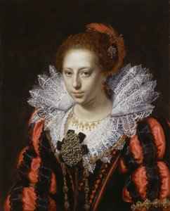 若い女性の肖像、c.1620 作： Paulus Moreelse