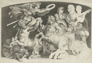 Camee met de triumph van Germanicus en Agrippina ピエトロ パオロ ルベニー (シリーズ タイトル) によってデザインされた古代瑪瑙のさまざまな図 作： Paulus Pontius (attributed to)