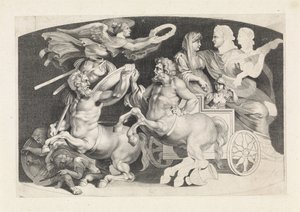 Camee met de triumph van Germanicus en Agrippina ピエトロ パオロ ルベニー (シリーズ タイトル) によってデザインされた古代瑪瑙のさまざまな図 作： Paulus Pontius (attributed to)
