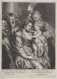 セントアンとの聖家族、カリフォルニア州。 1620～70年頃。 1620-70。 作： Paulus Pontius