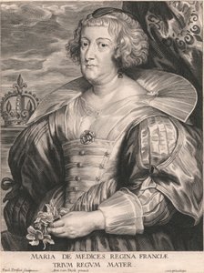 マリー・ド・メディシス、フランスの女王、三人の王の母 作： Paulus Pontius