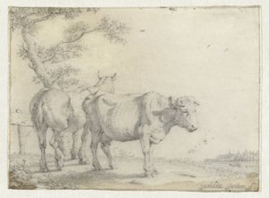 木のそばの馬と牛 作： Paulus Potter