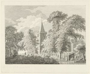 マールテンスダイクの村の眺め、1753 年 作： Paulus van Liender