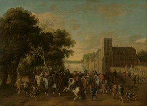 Prince Maurits, accompanied by Prince Frederik Hendrik, Frederick V of Bohemia and his Wife Elizabeth Stuart, and Others, on the Buitenhof, The Hague   1395926   ja       japanese Successfully Translated  Original: Duke John II of Brabant, 1872-1877. Trans 作： Pauwels van Hillegaert