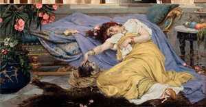 Fulvia (Fulvie Flacca Bambula, 77-40 av J-C) avec la tete de Cicero (Marcus Tullius Cicero) 作： Pavel Alexandrovich Svedomsky