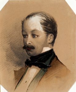 Portrait de Pavel Andreyevich Fedotov (1815-1852), peintre russe - Oeuvre de Alexander Yegorovich Baideman (1826-1869), vers 1852 - 画家 Pavel Andreyevich Fedotov (1815-1852) の肖像 作： Pavel Andreevich Fedotov