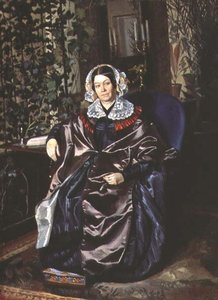 マリア・パヴロヴナ・ドルジニーナ（1872年没）の肖像 1840年代後半（油彩・キャンバス） 作： Pavel Andreevich Fedotov