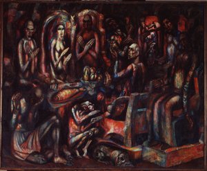 「王の祭り」 パヴェル・ニコライエヴィチ・フィロノフ（1883-1941）の絵画 1913年 サンクトペテルブルクの国立ロシア博物館 作： Pawel Nikolajewitsch Filonow
