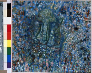 頭。 Pavel Nikolayevich Filonov (1883-1941) の絵画、キャンバスに油彩 作： Pawel Nikolajewitsch Filonow