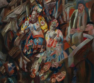 東と西、1912-1913 作： Pavel Nikolayevich Filonov