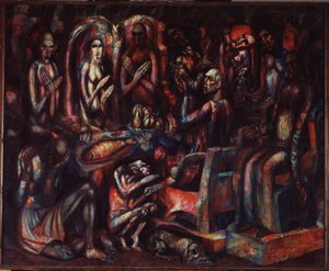 王の饗宴、1913 作： Pavel Nikolayevich Filonov