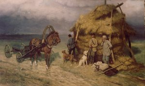 嵐に巻き込まれたハンター 作： Pavel Osipovich Kovalevsky