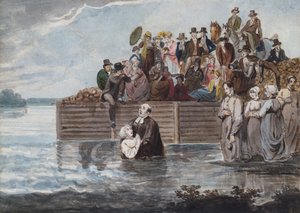 フィラデルフィアの再洗礼者が嵐の中で没頭する様子、1811 年頃。 1813年。