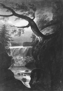 ナイアガラの滝—月明かりのカナダ側、1811年頃。 1813年。 作： Pavel Petrovic Svin