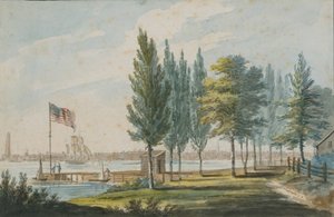 デラウェア川対岸のフィラデルフィア、1811年頃。 1813年。 作： Pavel Petrovic Svin