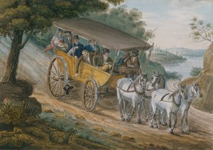 ニュージャージー州トレントン近くの駅馬車で移動、1811年頃 1813年。 作： Pavel Petrovic Svin