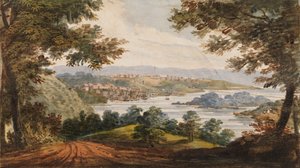 アレクサンドリア道路から見たワシントンとジョージタウン、1811年頃。 1813年。 作： Pavel Petrovic Svin