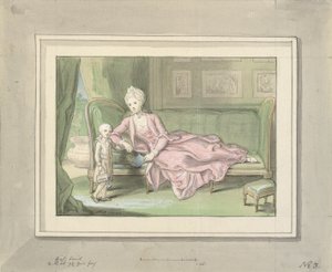 Caroline Mathilde と Frederik による絵画の第 3 ドラフト 作： Peder Als