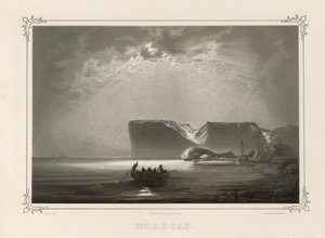 ノルドキャップ。図版は「Norge fremstillet i Tegninger av Asbjørnsen, P.Chr. og utgitt av Chr.Tønsberg」（no, 1848）から引用したものです。 作： Peder Balke