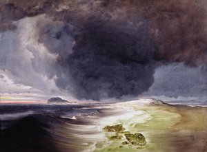 ヴァルドフス要塞 (キャンバスに油彩) 作： Peder Balke