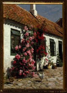 農場でバラを登る 作： Peder Monsted