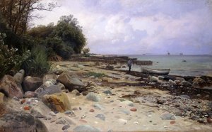 海を眺める 作： Peder Monsted
