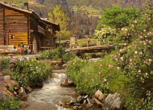 P.メンシュテッド、ベルクヒュッテアムバッハ 作： Peder Monsted