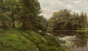 P.メンステッド、水の夏の日 作： Peder Monsted