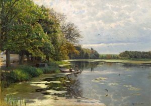 P.メンステッド、晴れた春の水 作： Peder Monsted