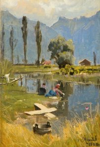 P.Mönsted、洗濯日 作： Peder Monsted
