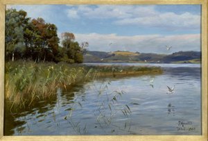 湖での夏の日 作： Peder Monsted