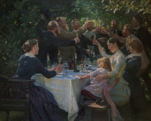 ヒップ、ヒップ、万歳、1888 年。 作： Peder Severin Krøyer