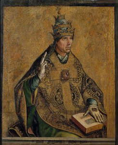le Pape Gregoire Ier le Grand - Saint Gregory the Great - Berruguete、Pedro (1450-1503) - c. 1495 - 木に油彩 - 85.5x70 - Museu Nacional d