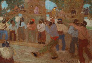 ボッチェコート 作： Pedro Figari