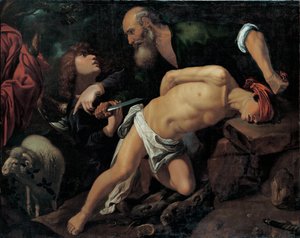 アイザックの犠牲、c。 1615 作： Pedro Orrente