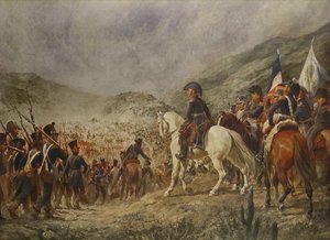 「チャカブコ」の戦い、チリ、1817 年 2 月 作： Pedro Subercasseux