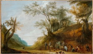 馬車を襲う盗賊（油彩・キャンバス） 作： Peeter Snayers