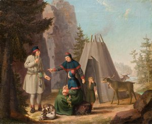 ラポニア人の衣装、1800年頃（キャンバスに油彩） 作： Pehr Hilleström