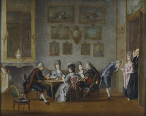 エリス・シュローダーハイムの家でのカードパーティー 作： Pehr Hilleström