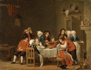 農民の家の陽気なシーン 作： Pehr Hilleström