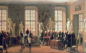 1797年のグスタフ4世アドルフの芸術アカデミー訪問 作： Pehr Hilleström