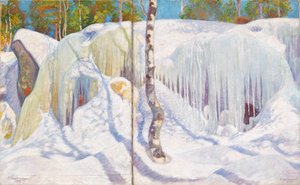 氷と雪に覆われた岩 作： ペッカハロン