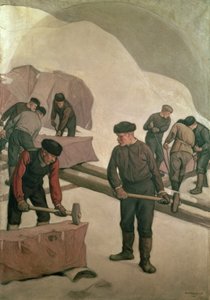 ストーンブレイカーズ、1903 作： Pekka Halonen