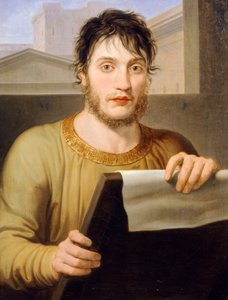 アンティークドレスを着たジュゼッペ・グイザルディ、ペラギウス・パラギ（1775-1860）作、油彩・キャンバス、60x47cm 作： Pelagio Palagi
