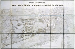パーク・ロイヤルとラクーンジの街の平面図 作： Pelagio Palagi