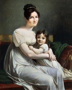 女と子供（油彩・キャンバス