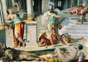 ペッレグリーノ・ティバルディ作「ユリシーズと魔術師キルケ」1550年頃、フレスコ画 作： Pellegrino Tibaldi