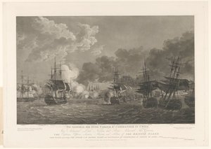 コペンハーゲンの戦いの眺め、1801 年 作： Peltro William Tomkins