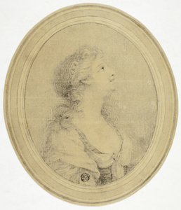横顔の女性の半身像、右向き 作： Peltro William Tomkins